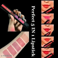 5 In 1 Huda Beauty Lipstick Nude Shades Matte Lipsticks Waterproof | Long Lasting