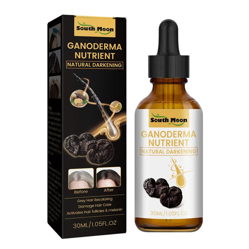 Ganoderma Hair Darkening Serum – Natural Anti-Grey Formula for Thicker, Healthier Hair (30ml x 2)
