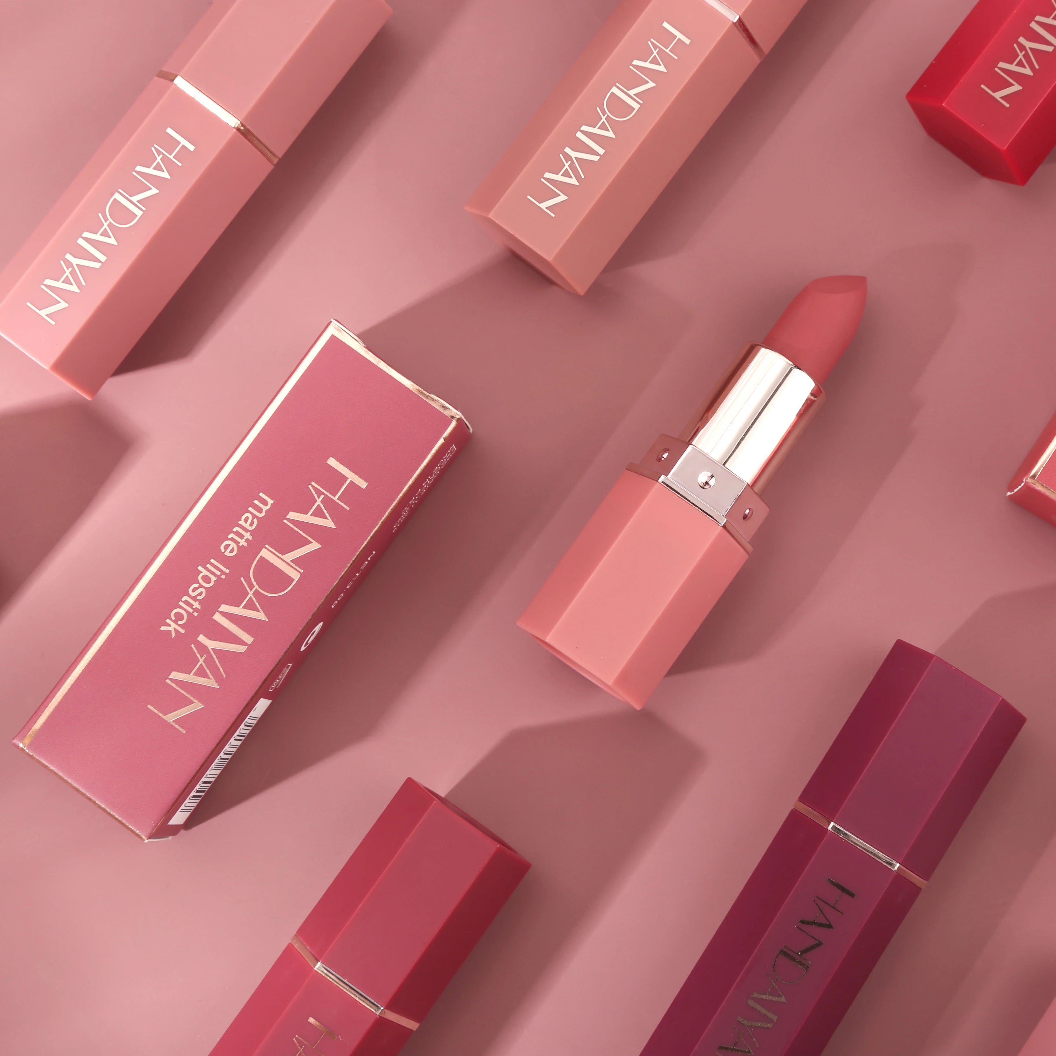 WR 6-Color Matte Lipstick , Non-Fading, Non-Stick Cup Long-Lasting Velvet Finish, Smooth Matte Lip Color Waterproof Smudge-proof