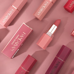 WR 6-Color Matte Lipstick , Non-Fading, Non-Stick Cup Long-Lasting Velvet Finish, Smooth Matte Lip Color Waterproof Smudge-proof