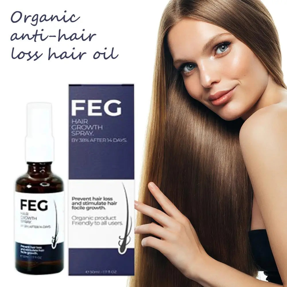 FEG Plus Hair Growth Spray – Organic Scalp Nourishing & Hair Loss Treatment for Men & Women (50ml)