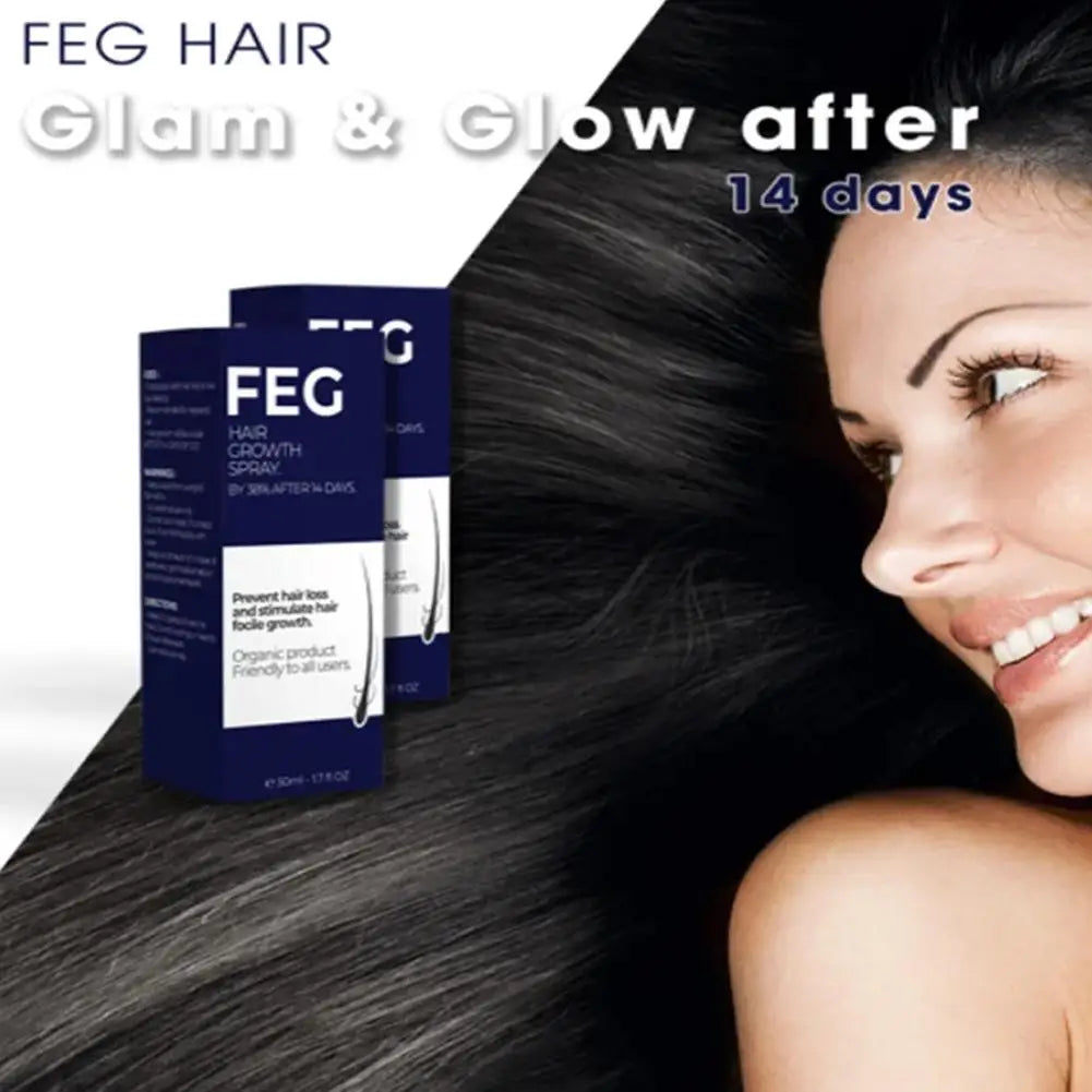 FEG Plus Hair Growth Spray – Organic Scalp Nourishing & Hair Loss Treatment for Men & Women (50ml)