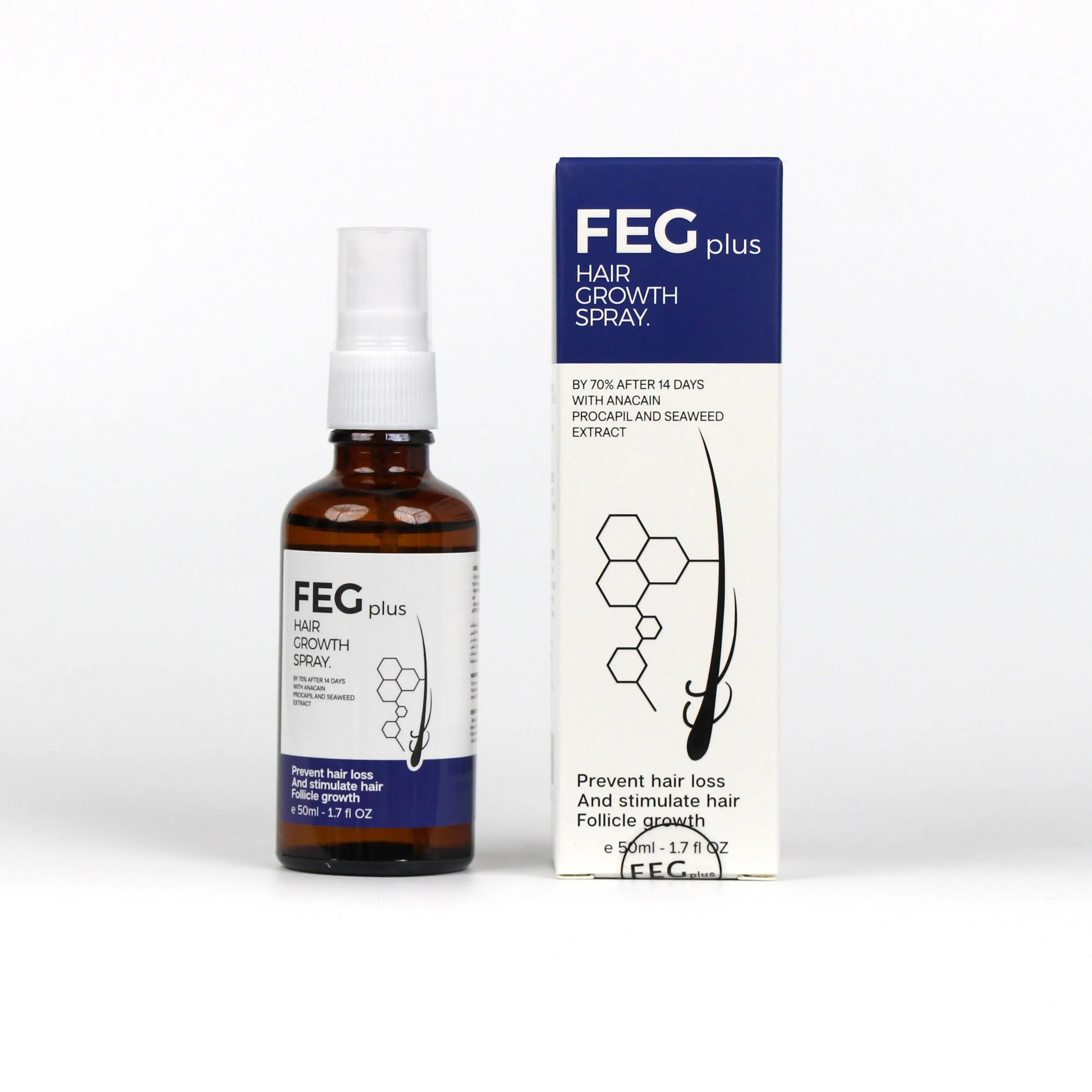FEG Plus Hair Growth Spray – Organic Scalp Nourishing & Hair Loss Treatment for Men & Women (50ml)