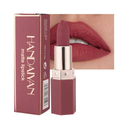 WR 6-Color Matte Lipstick , Non-Fading, Non-Stick Cup Long-Lasting Velvet Finish, Smooth Matte Lip Color Waterproof Smudge-proof