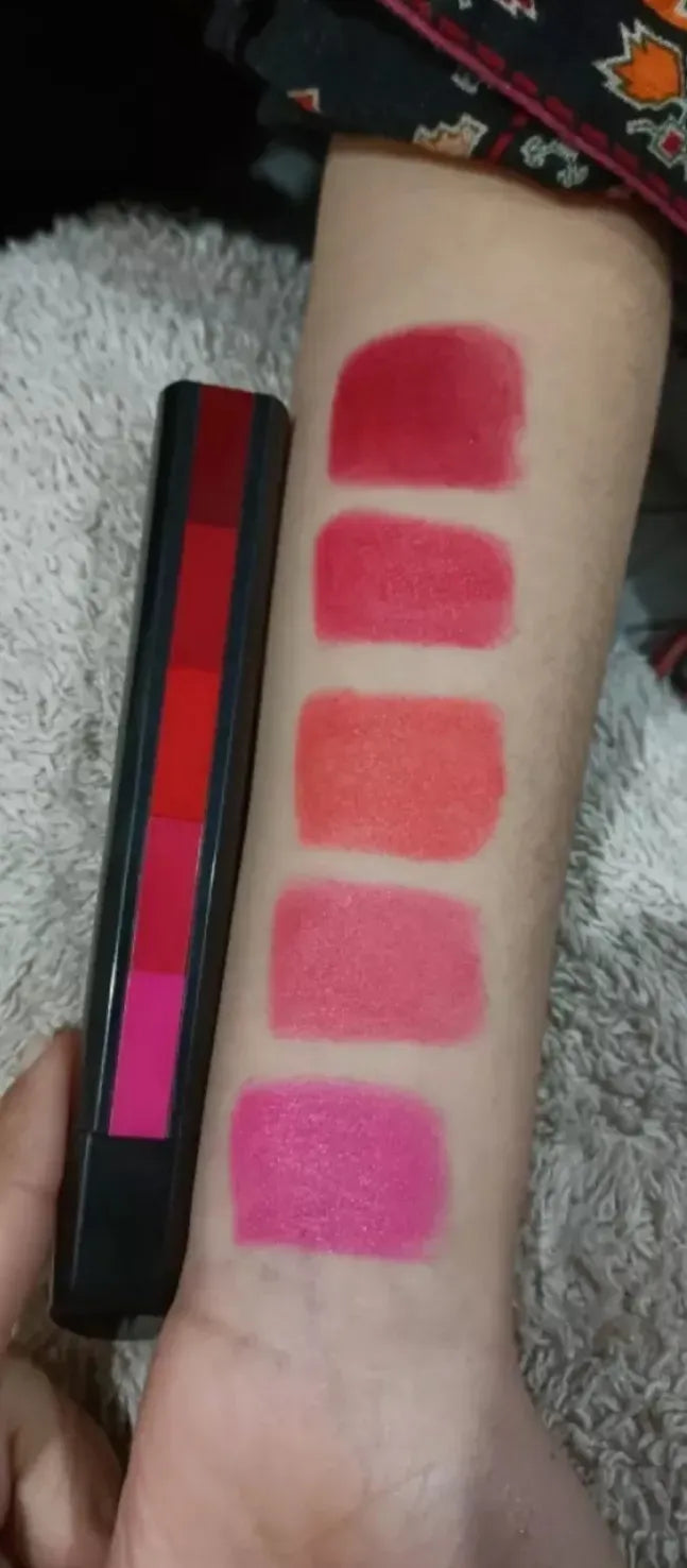 5 In 1 Huda Beauty Lipstick Nude Shades Matte Lipsticks Waterproof | Long Lasting